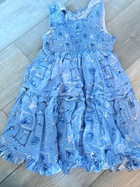 Joie Light Blue Nautical Smocked Skater Dress